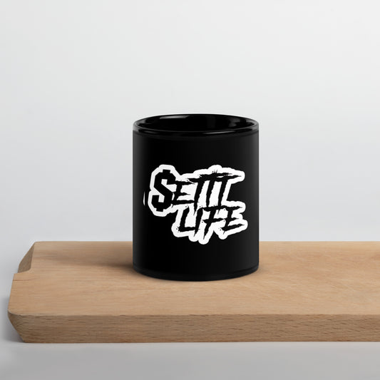 Sett Life Black Glossy Mug