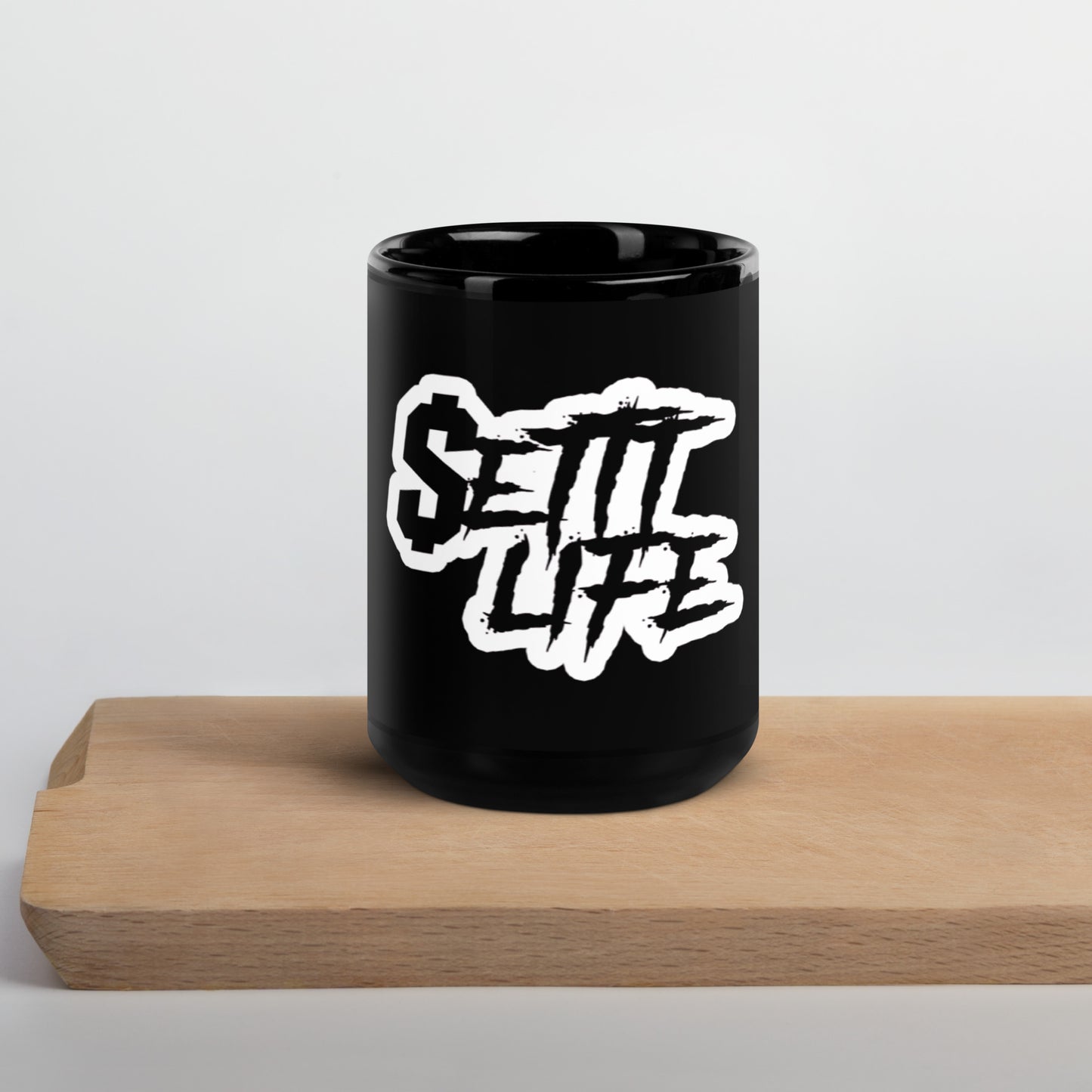 Sett Life Black Glossy Mug